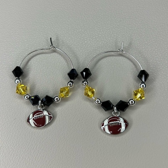 Handmade Football Wine Charms - Picture 2 of 2